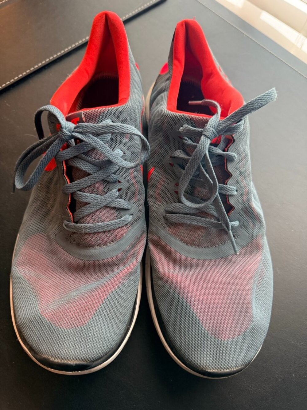 Nike Free 4.0 Running Shoes Mens 11.5 Gray Crimson Red No Insoles